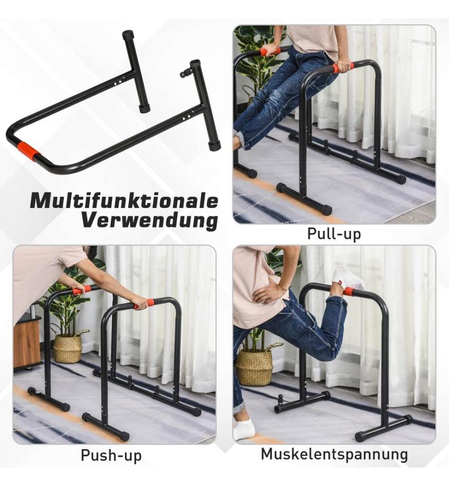 Station de fitness pour dips et pompes, 94 102 x 62 x 73 cm