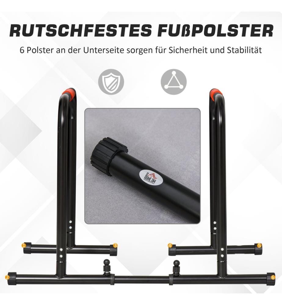 Station de fitness pour dips et pompes, 94 102 x 62 x 73 cm