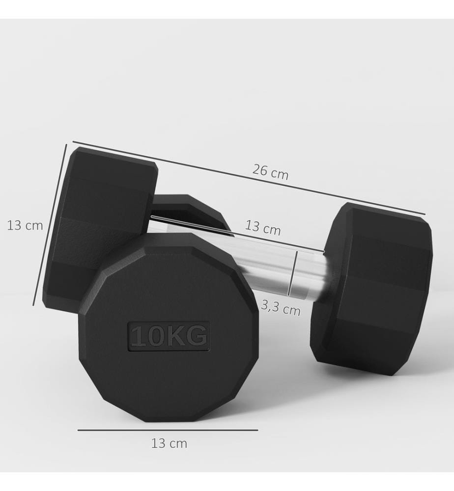 Kurzhantel-Set 20kg für Kraft- und Gewichtstraining rutschfest und ergonomisch