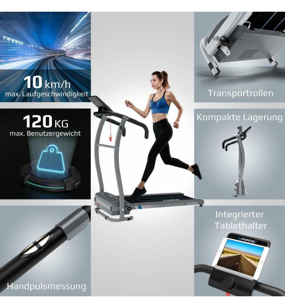 Tapis de course pliable, 10 km/h, 500 W, 120 kg