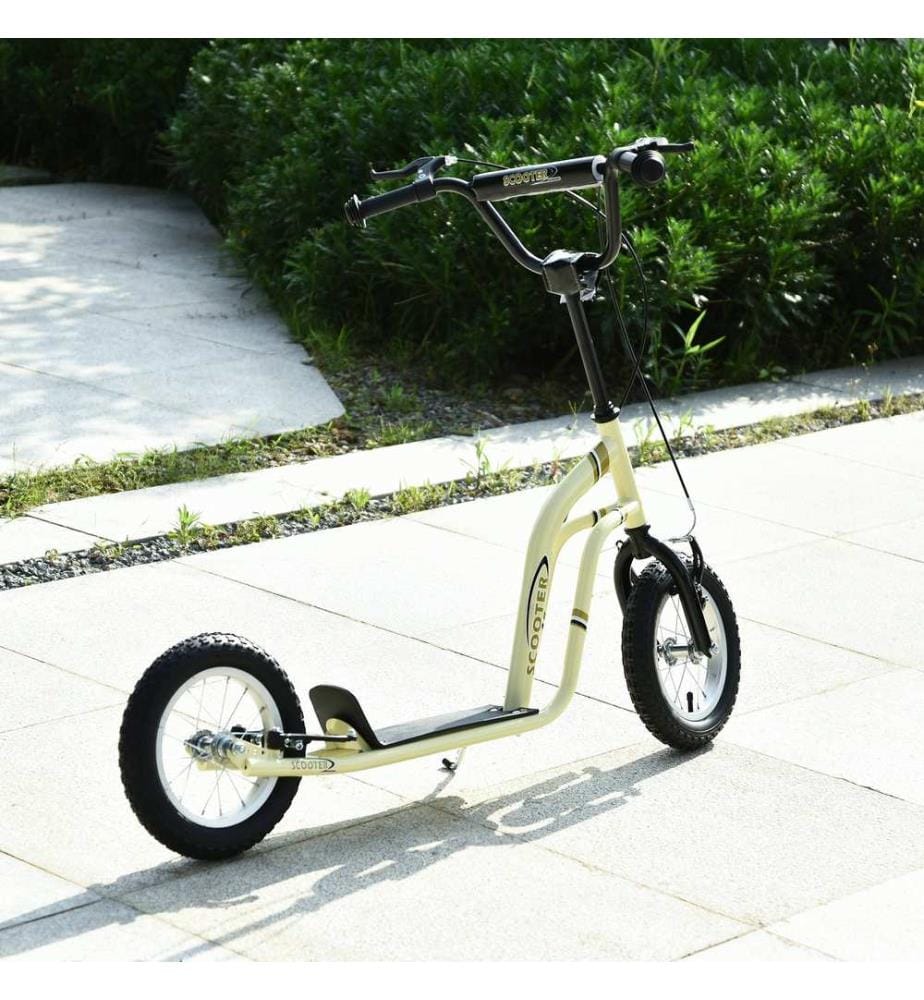 Trottinette à pneus gonflables, scooter, kickboard, trottinette pour enfants 12 pouces