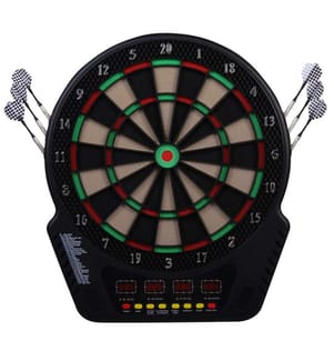 Jeu de fléchettes électronique avec 6 fléchettes, 44 x 51,5 x 3,2 cm