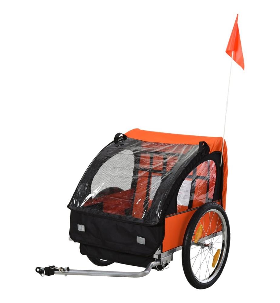 Kinderanhänger Fahrradanhänger Kinderfahrradanhänger Orange