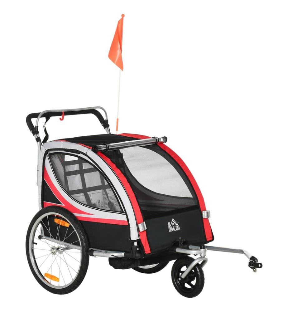 Fahrradanhänger 2-in-1 Joggerfunktion Kinderanhänger Veloanhänger