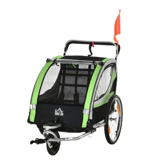 Fahrradanhänger 2-in-1 Joggerfunktion Kinderanhänger Veloanhänger