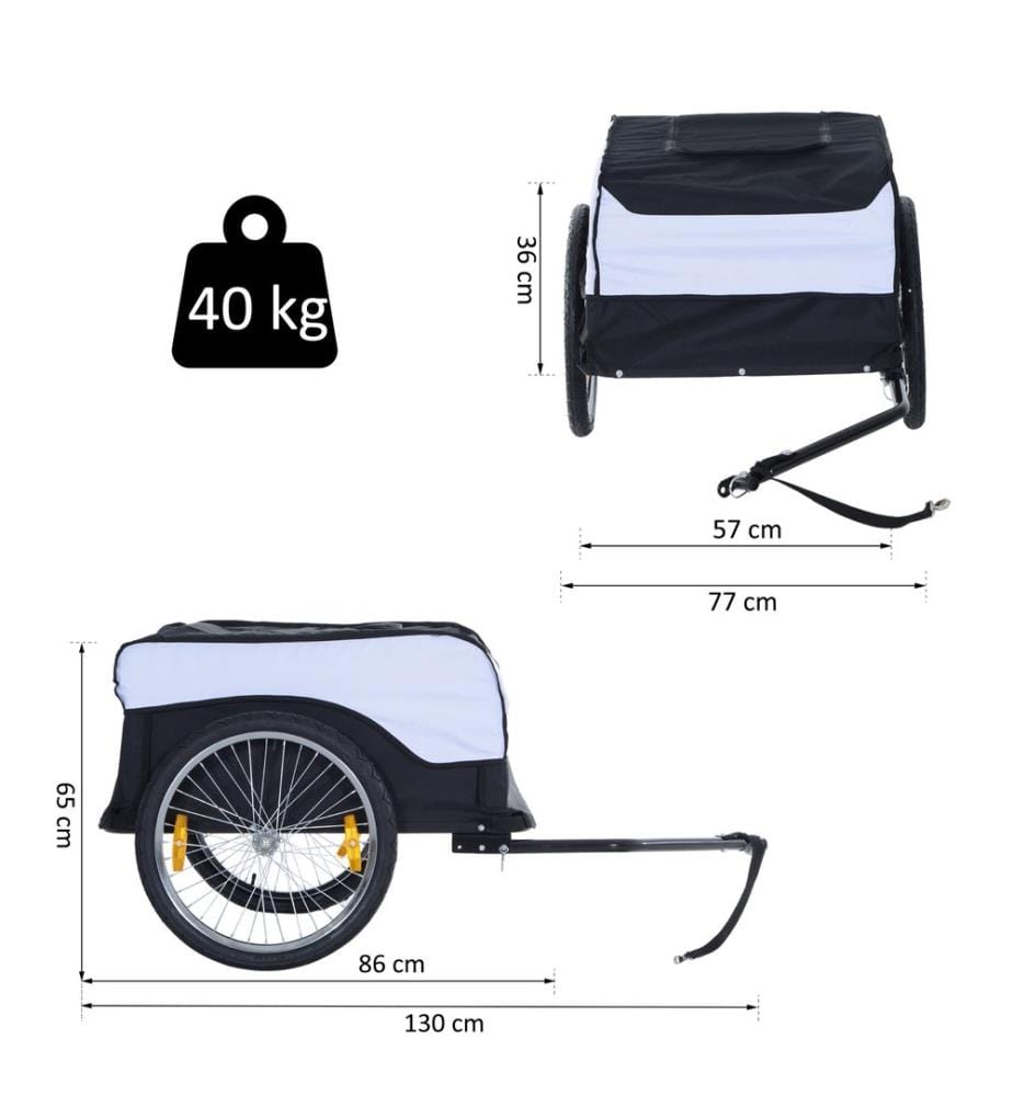 Remorque à vélo Oxford 20 pouces avec housse