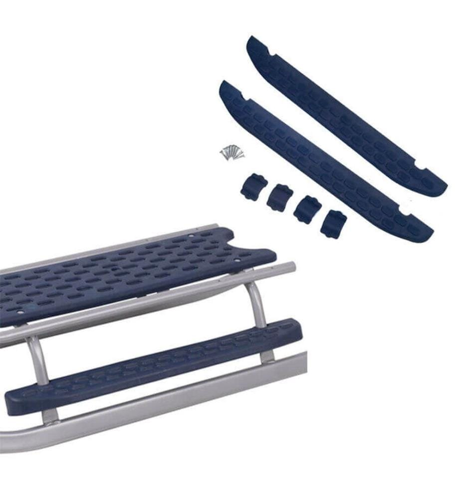 Metall-Schlitten mit Winterfusssack grün