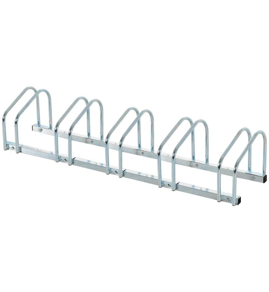 Fahrradständer Veloständer bis 5 Fahrräder Silber 145x33x27 cm