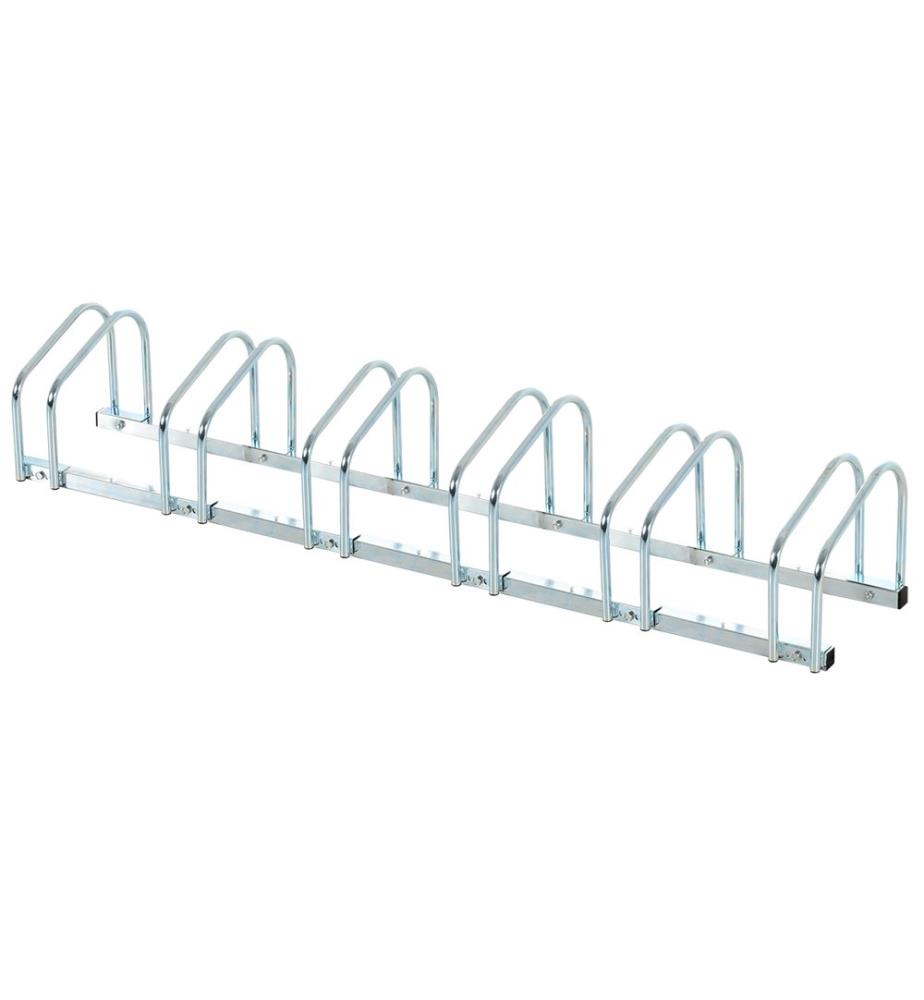 Fahrradständer Veloständer bis 6 Fahrräder Silber 179x33x27 cm