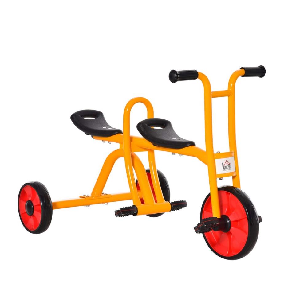 Kinderdreirad für 2 Kinder Stahlrahmen 101 x 60 x 63 cm