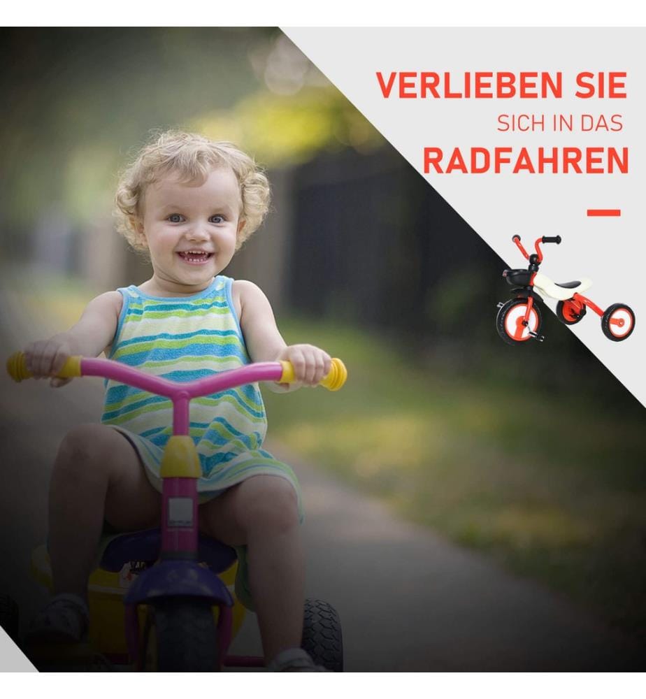 Kinderdreirad Kinder Dreirad mit Stahlrahmen 65 x 50 x 56 cm