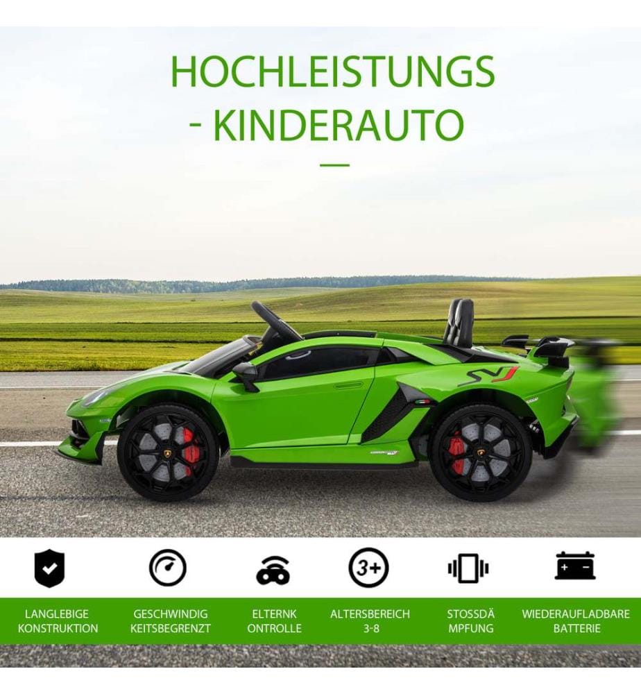 Elektroauto Kinderauto Lamborghini SVJ lizenziert grün