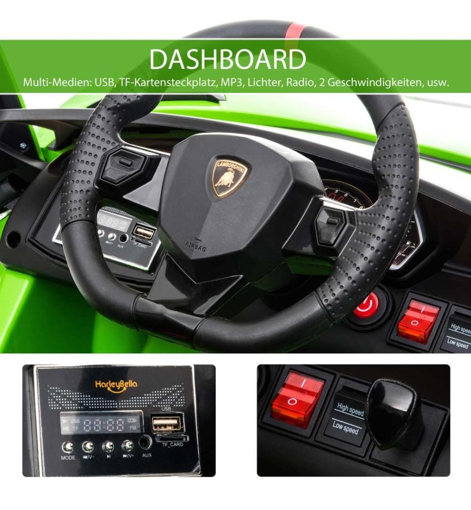 Elektroauto Kinderauto Lamborghini SVJ lizenziert grün