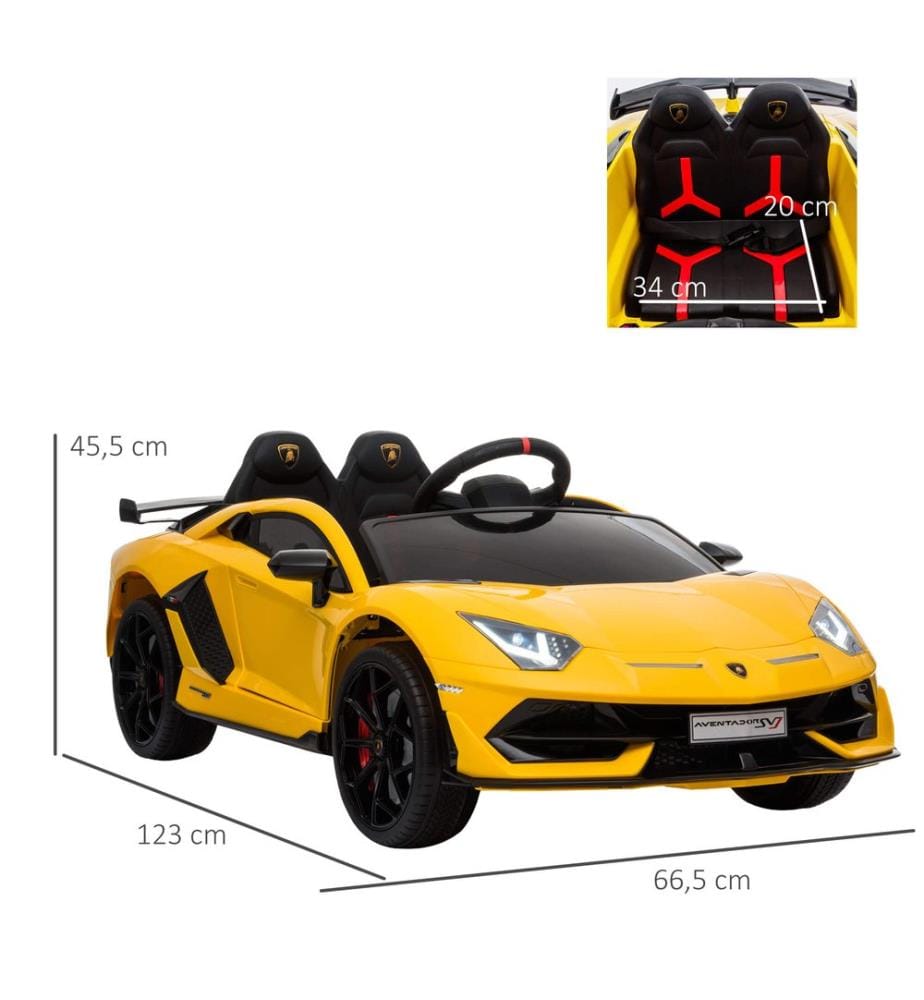 Elektroauto Kinderauto Lamborghini SVJ lizenziert gelb