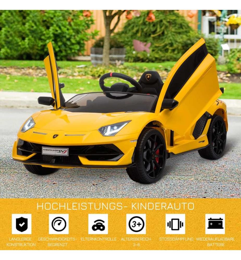 Elektroauto Kinderauto Lamborghini SVJ lizenziert gelb