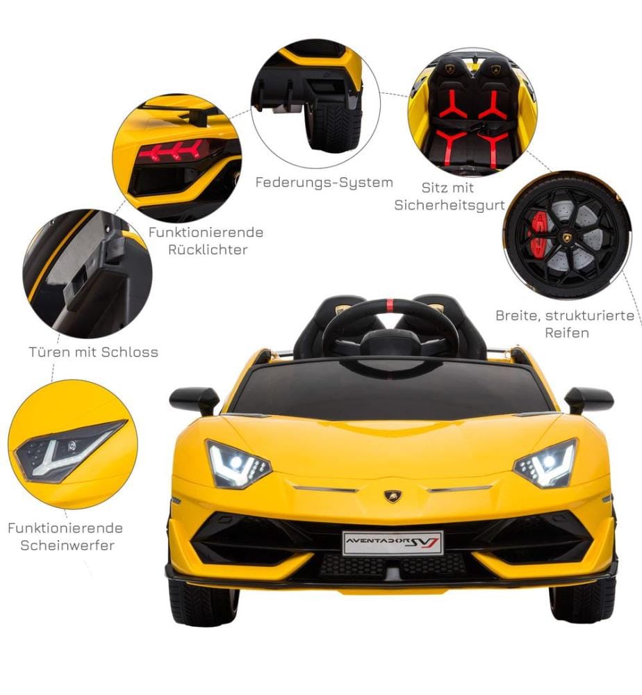 Elektroauto Kinderauto Lamborghini SVJ lizenziert gelb