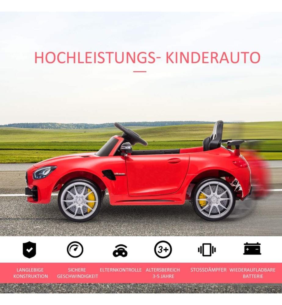 Elektroauto Kinderauto Mercedes GTR lizenziert rot
