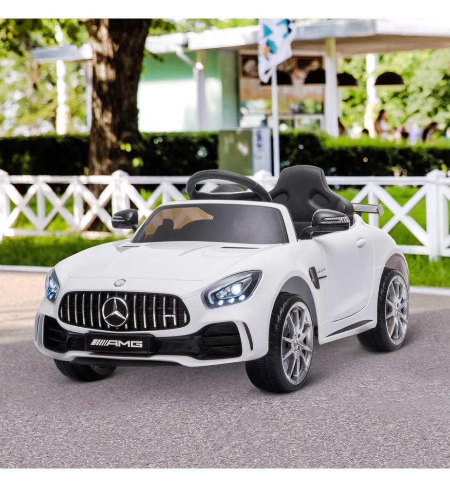 Elektroauto Kinderauto Mercedes GTR lizenziert weiss