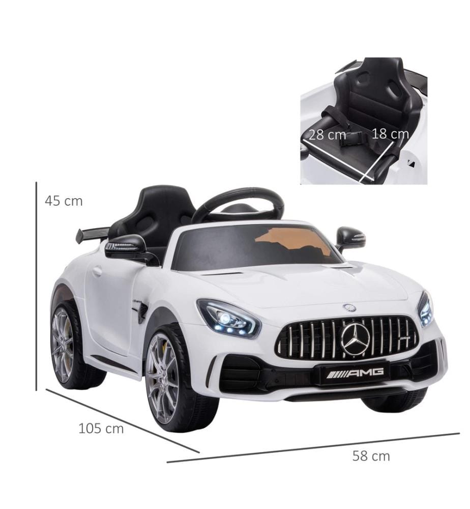 Elektroauto Kinderauto Mercedes GTR lizenziert weiss
