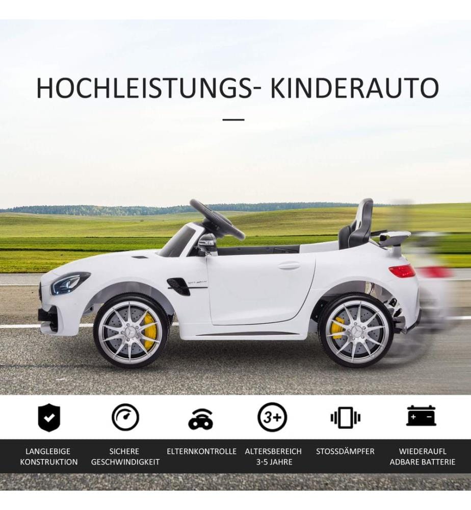 Elektroauto Kinderauto Mercedes GTR lizenziert weiss
