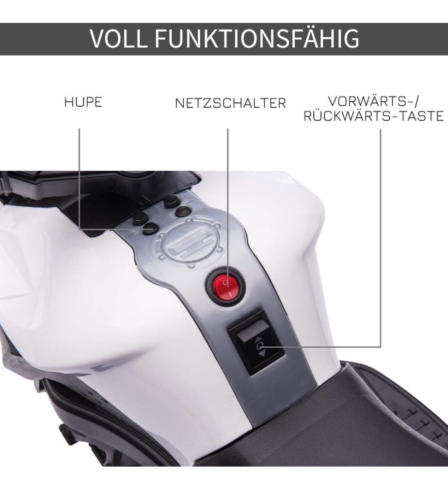 Elektro-Kindermotorrad Kindertöff mit Stützrädern