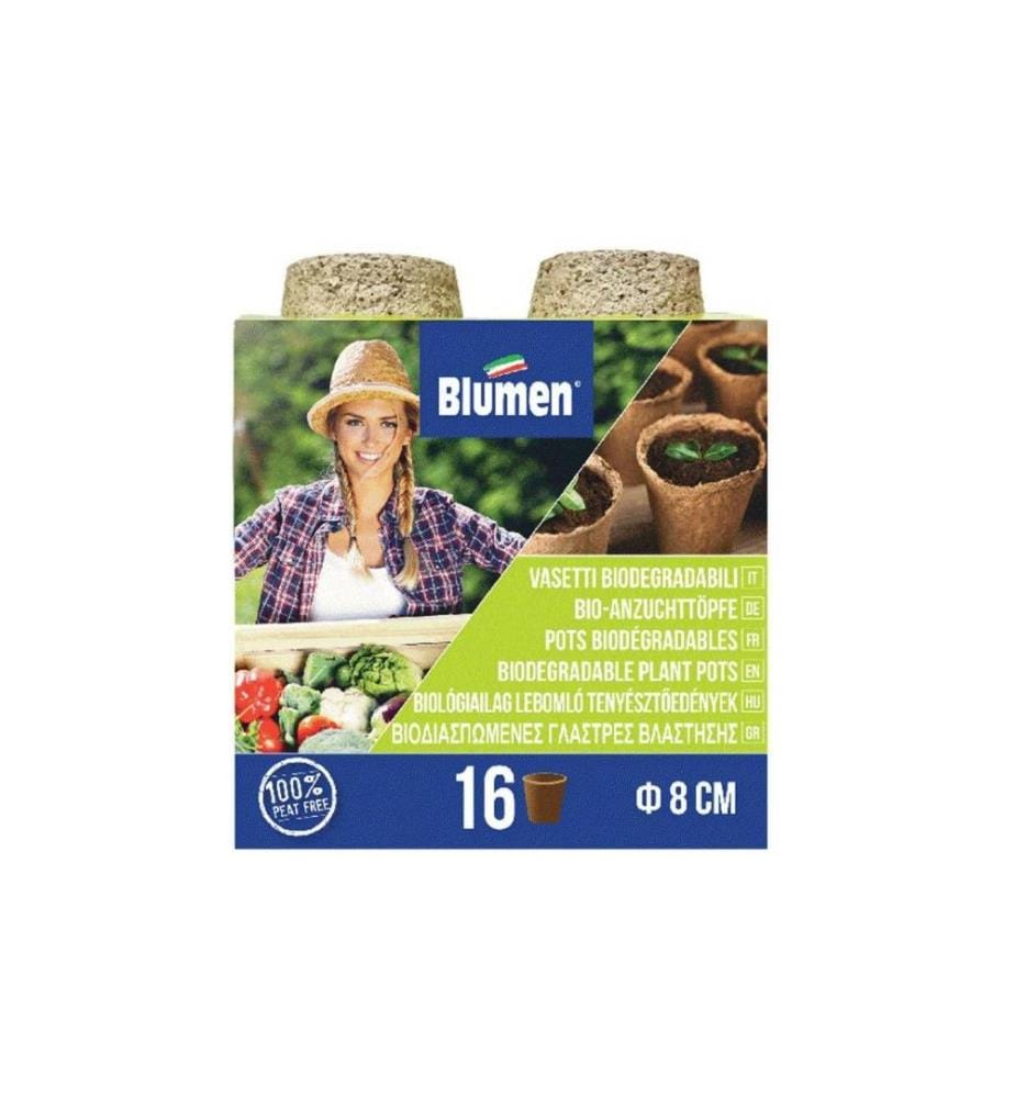 BLUMEN - Aufzuchttöpfe Ø 8 cm, rund, 16 Stück