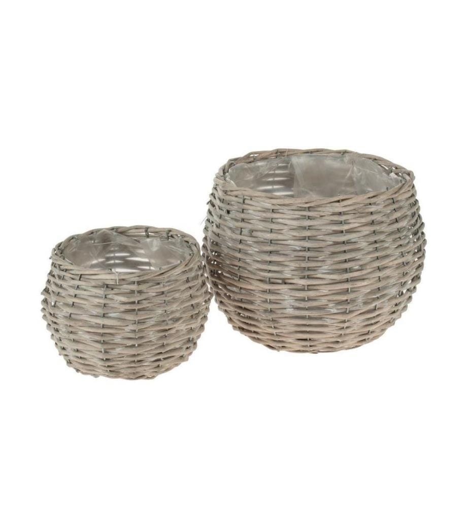 OPIFLOR - Panier en osier Anja ensemble de 2