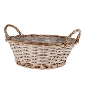 OPIFLOR - Weidenkorb Sachsen, 30.5 cm Braun/Grau