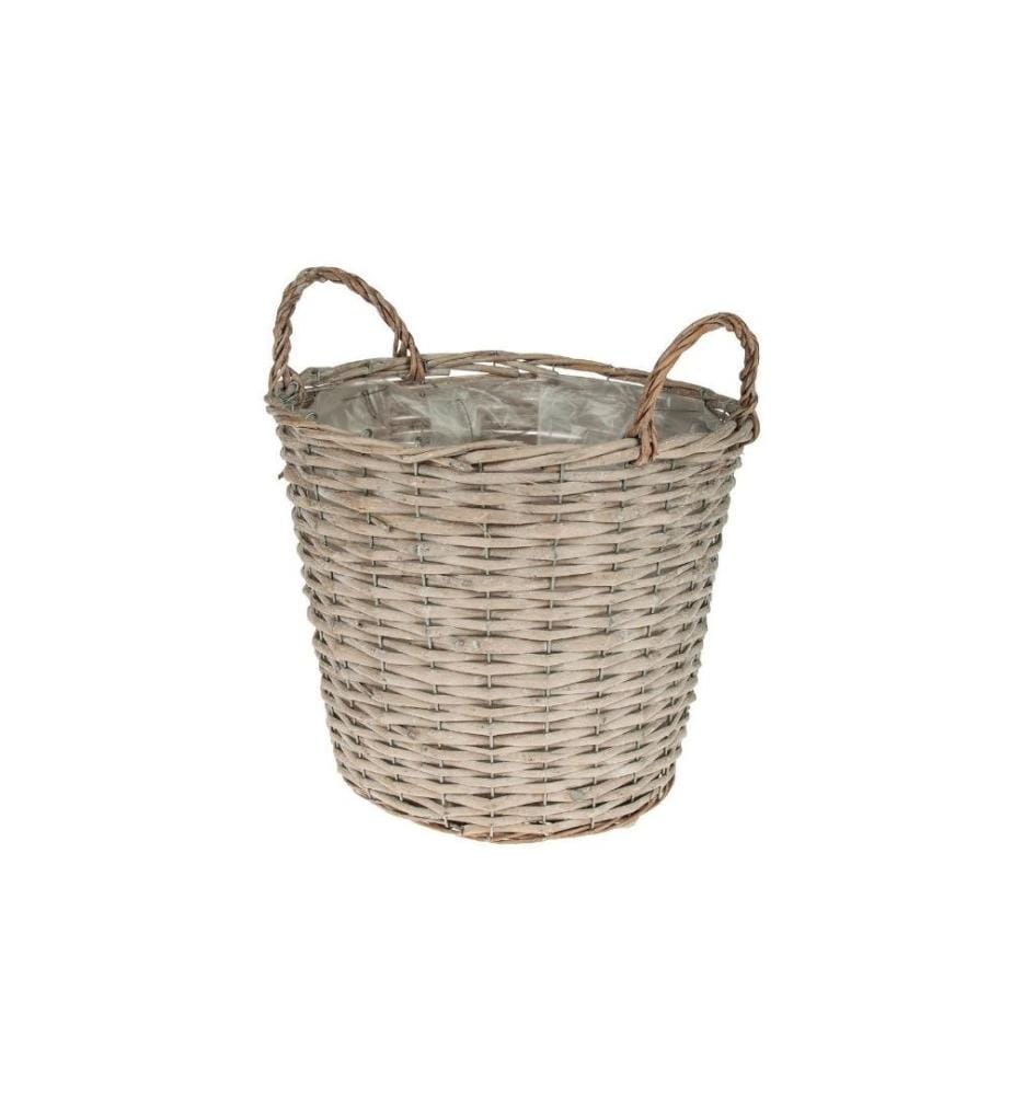 OPIFLOR - Weidenkorb Hessen, 27 cm Grau