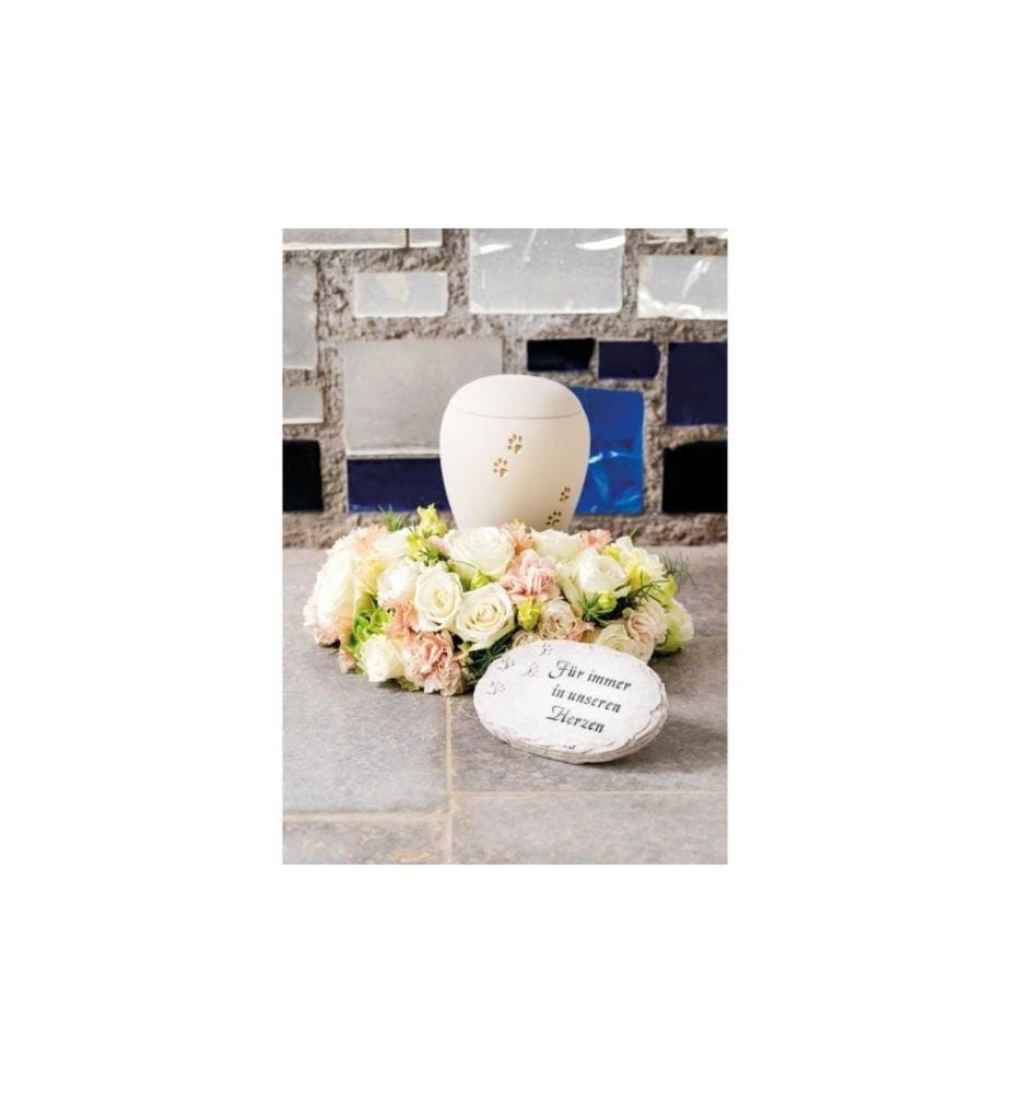 OPIFLOR - Décoration de la tombe Plaque avec inscription et patte d'animal