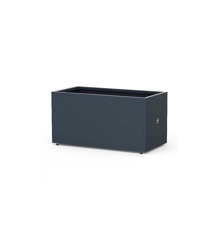 HERSTERA - Bac à fleurs Metal Planter 50, 100 x 50 x 50 cm, anthracite