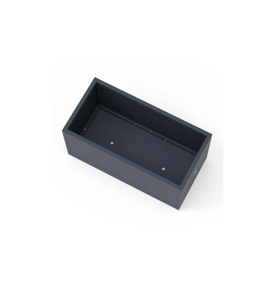 HERSTERA - Bac à fleurs Metal Planter 50, 100 x 50 x 50 cm, anthracite