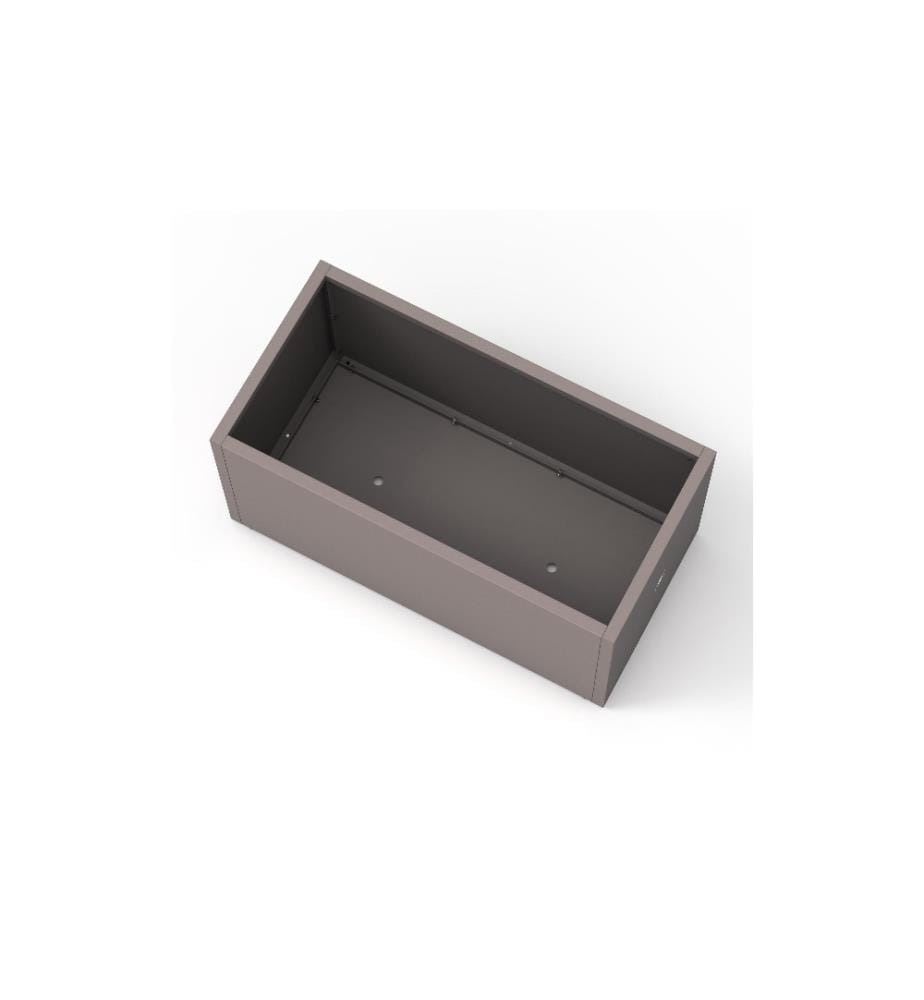 HERSTERA - Pflanzentrog Metal Planter 50, 100 x 50 x 50 cm, Dark Taupe