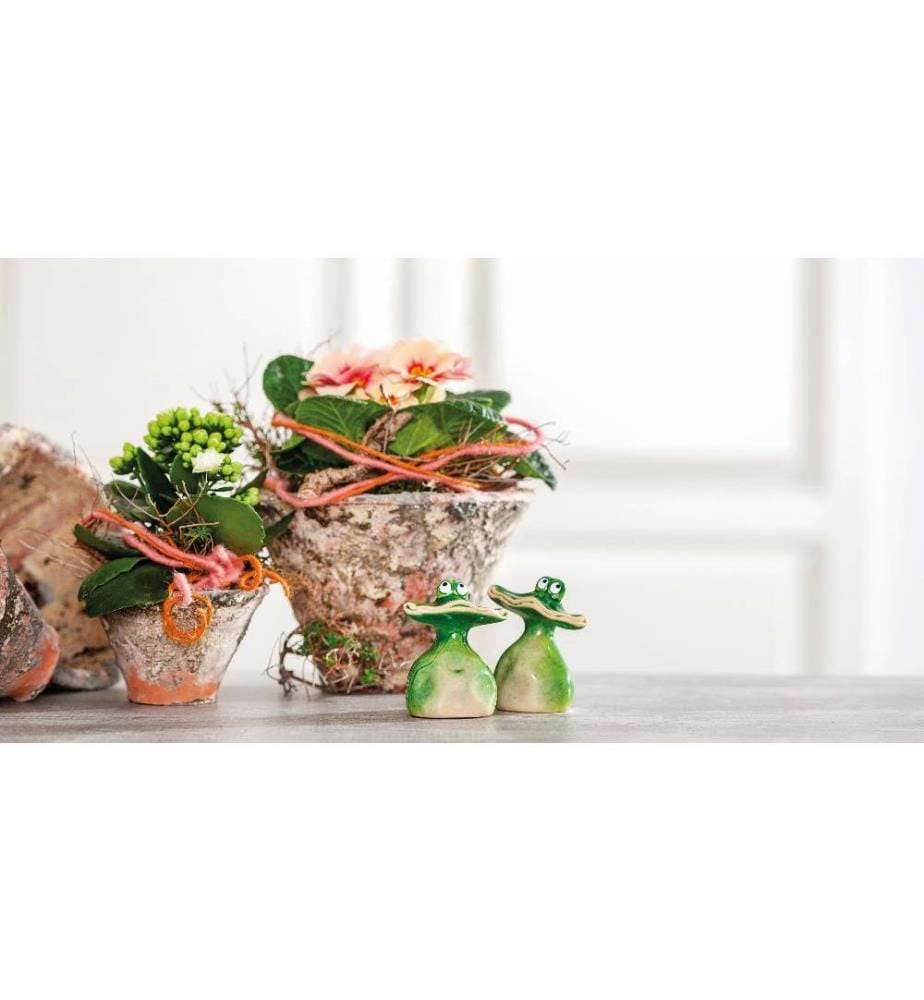 OPIFLOR - Pot à fleur avec aspect résine Brun/Terracotta