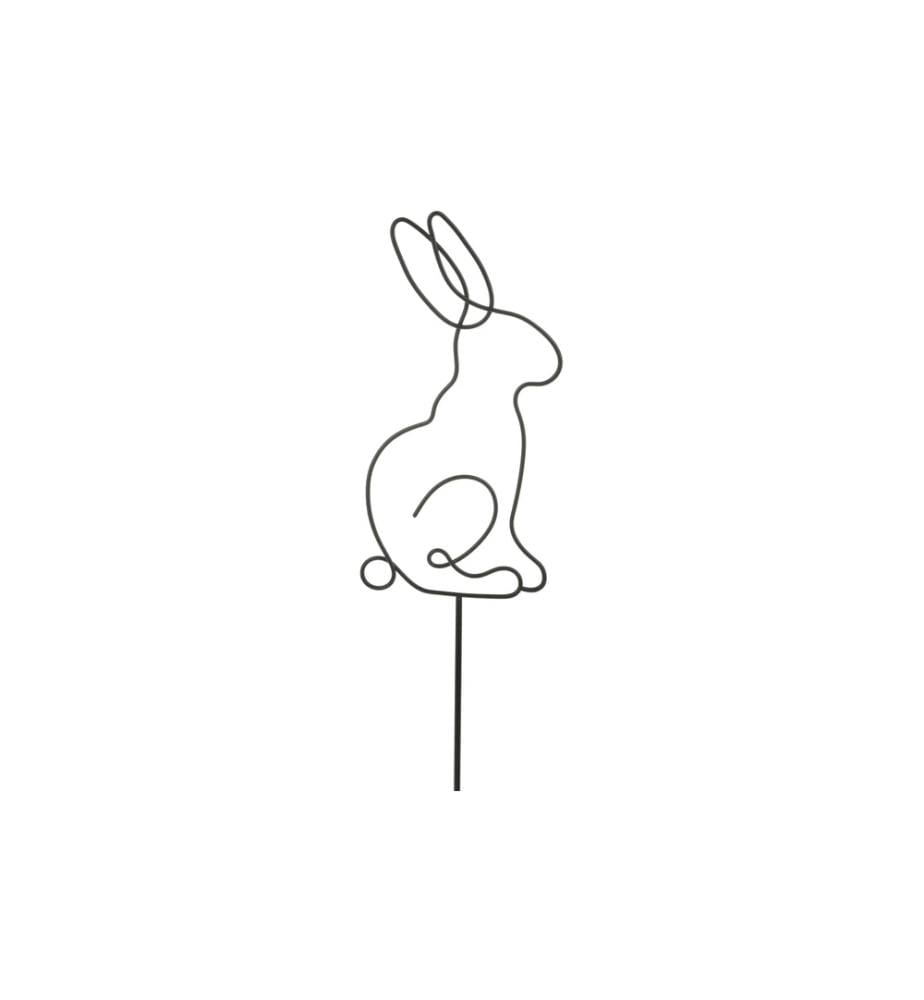 OPIFLOR - Fiche de jardin Lapin 1 Pièce/s, Noir