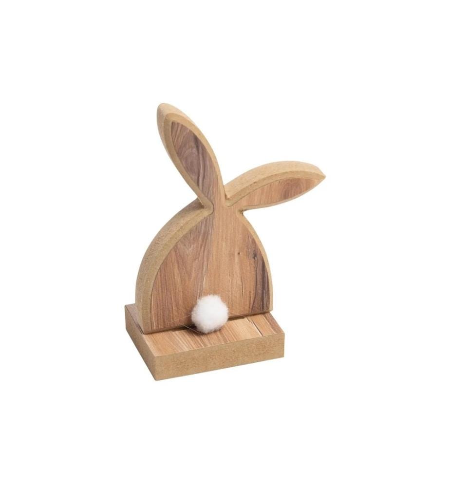 OPIFLOR - Présentoir Lapin en bois 17 cm