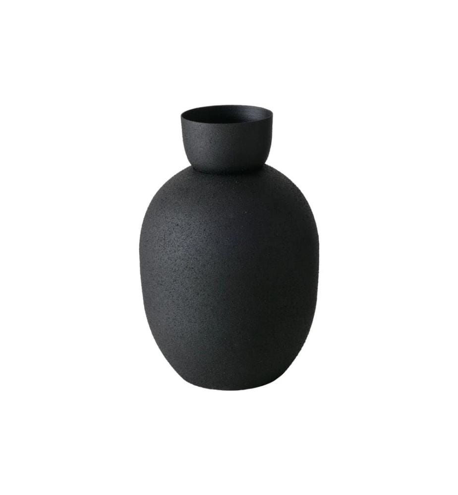 BOLTZE - Vase Maynar 2 Stück, 17 cm, Schwarz