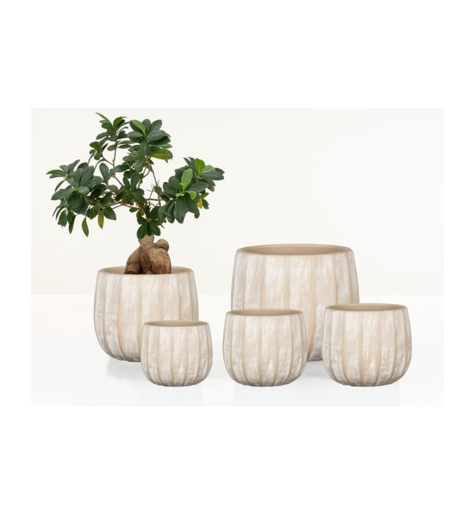 SCHEURICH - Pot de fleur Runa 4.2 l, Crème