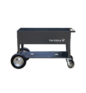 HERSTERA - Hochbeet 120 x 60 x 84 cm anthrazit, Wagen