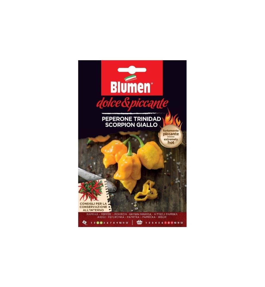 BLUMEN - Samen Paprika Trinidad Scorpion Giallo