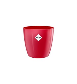 Elho - Pot de fleur Brussels Diamond rond 4.5 l, Lovely Red