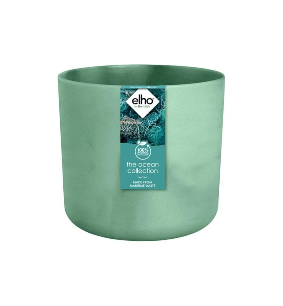 Elho - Pot de fleur The Ocean 6.9 l, Vert Pacifique