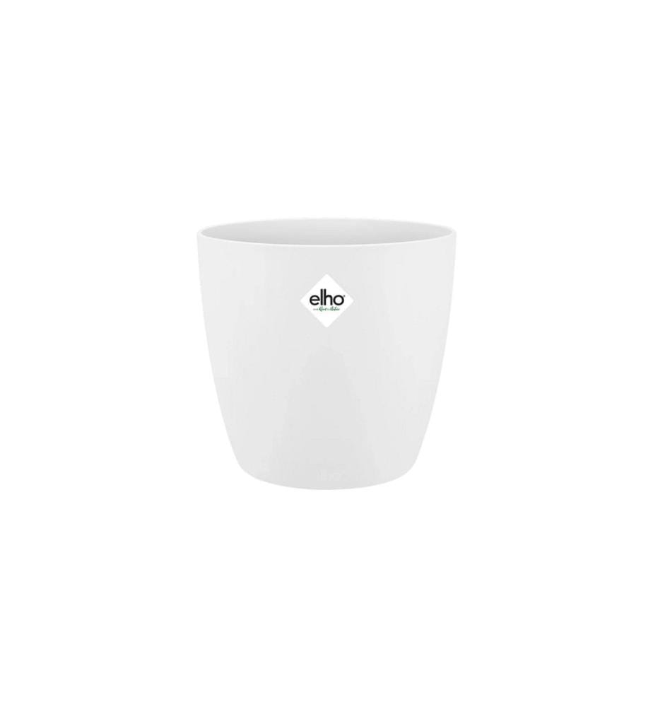 Elho - Pot de fleur Brussels rond 3.3 l, Blanc