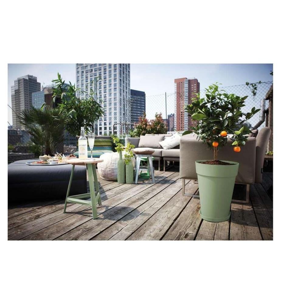 Elho - Pflanzentopf Loft Urban Rund Hoch 35 cm Grün
