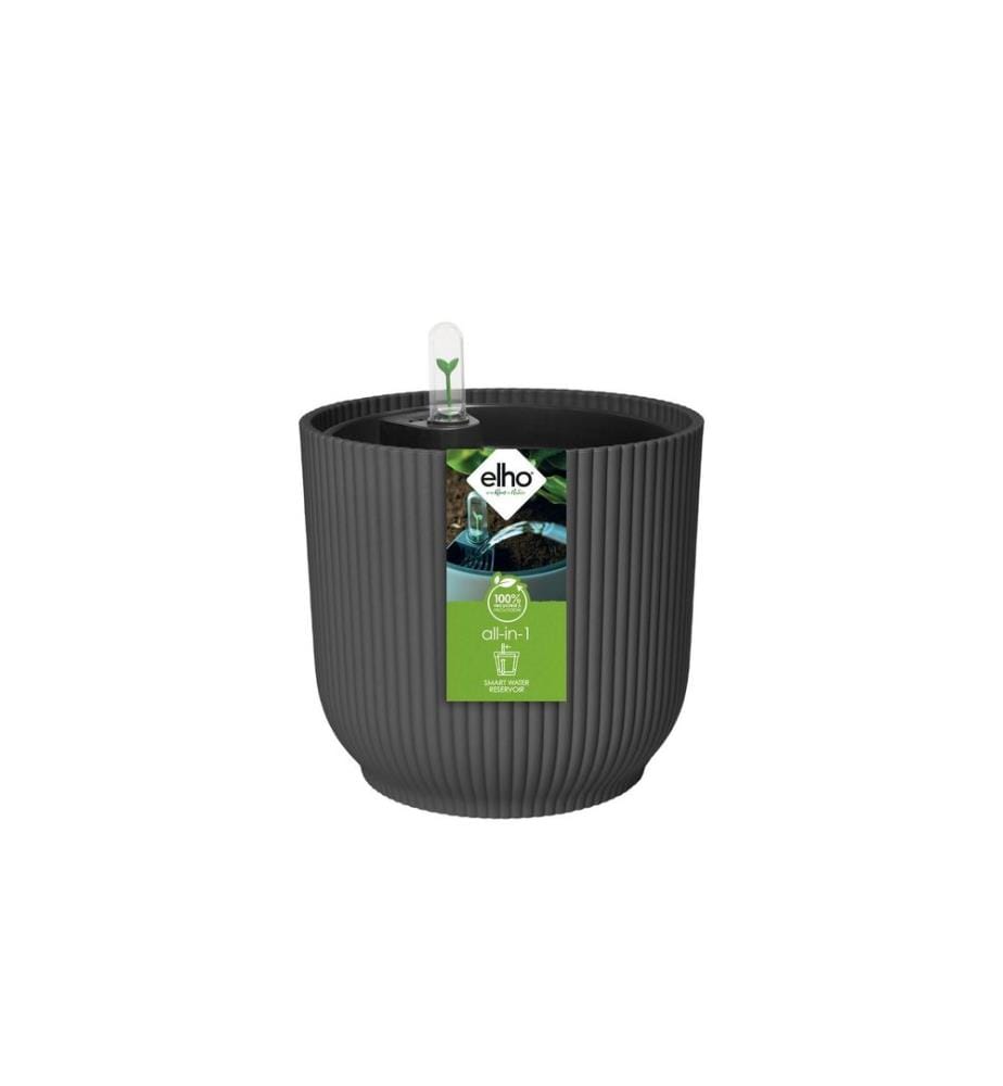 Elho - Blumentopf All-in-1 Vibes Rund 18 + Swi 17 Schwarz