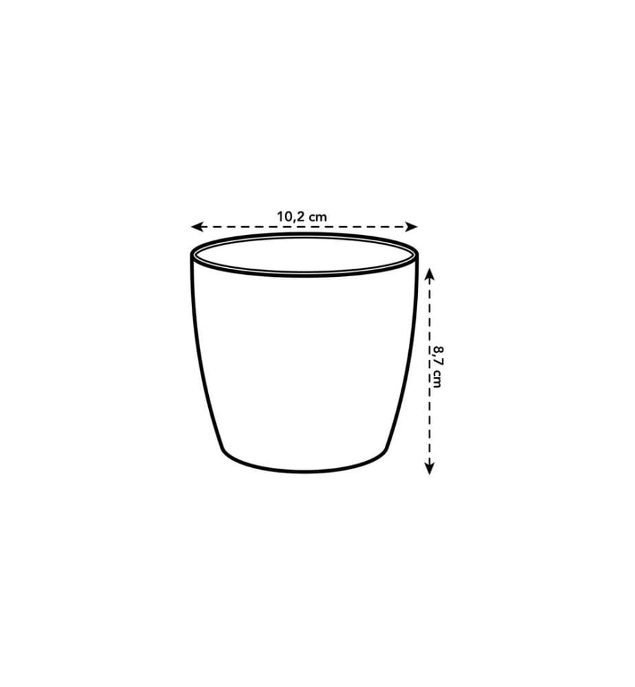Elho - Blumentopf Brussels mini, rund, 0.5 l, Anthrazit