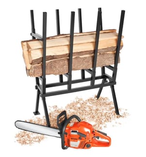 Holzsägebock mit Feststellbügel - schwarz