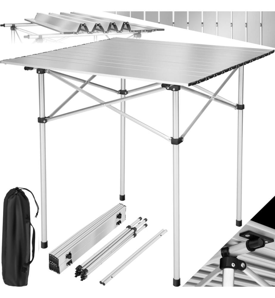 Table pliante 70 x 70 x 70 cm - gris