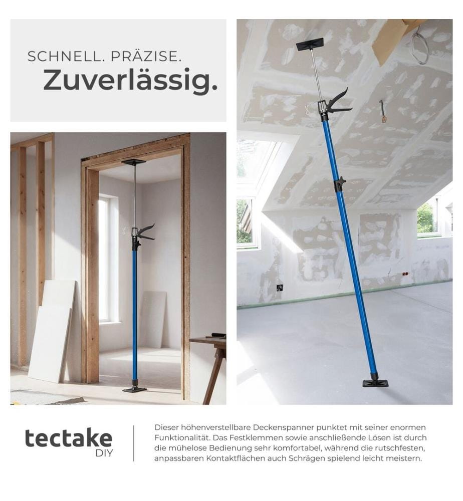 2 Deckenstützen 115 bis max 290 cm - blau