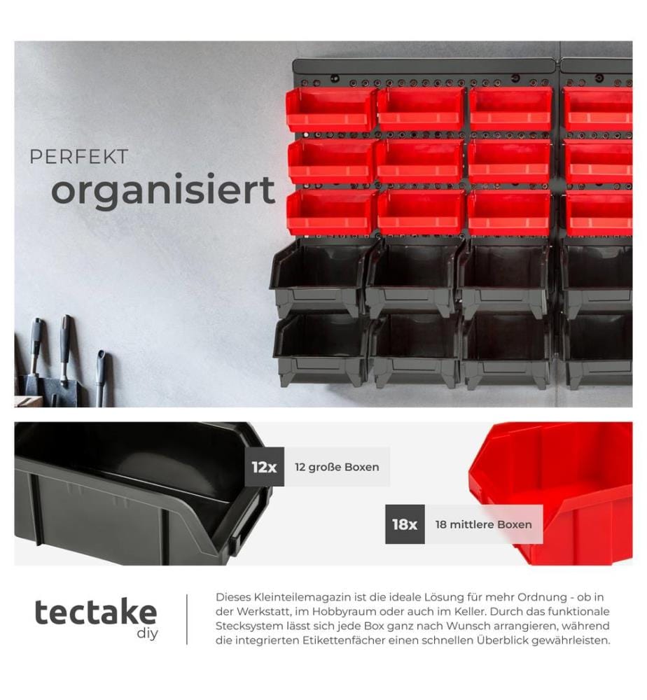 Kleinteilemagazin mit 30 Einschüben - pro Stück